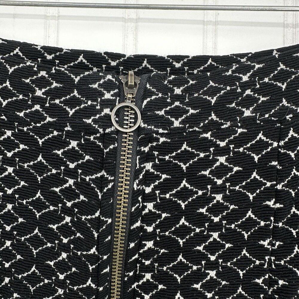 Pencil Skirt Anthropologie Maeve Womens Small Black Slit Tencel Diamond Academia - Picture 4 of 10